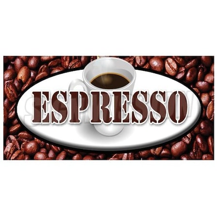 Signmission ESPRESSO Decal coffee beans shop cafe sign cart trailer stand sticker, D-DC-48-Espresso D-DC-48-Espresso